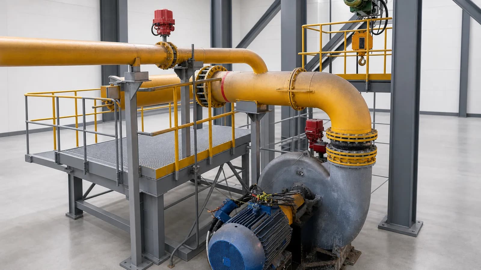 Газодувка с трубопроводной обвязкой